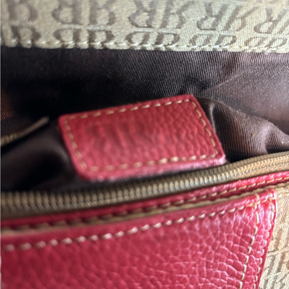 Pedro Rogado Orange leather straps Tan canvas handbag - Picture 4 of 8